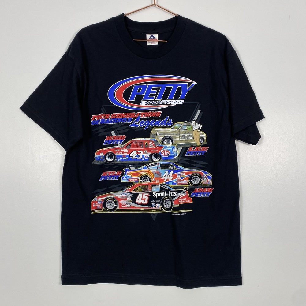 Vintage Petty Enterprises Shirt Mens‎ Large Black NASCAR Racing Legends 2000